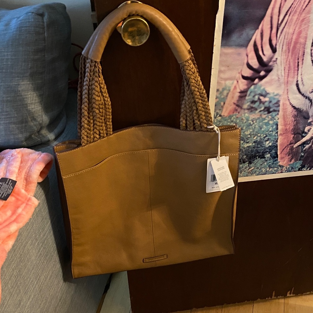 Lucky Brand NEW all leather tote in camel